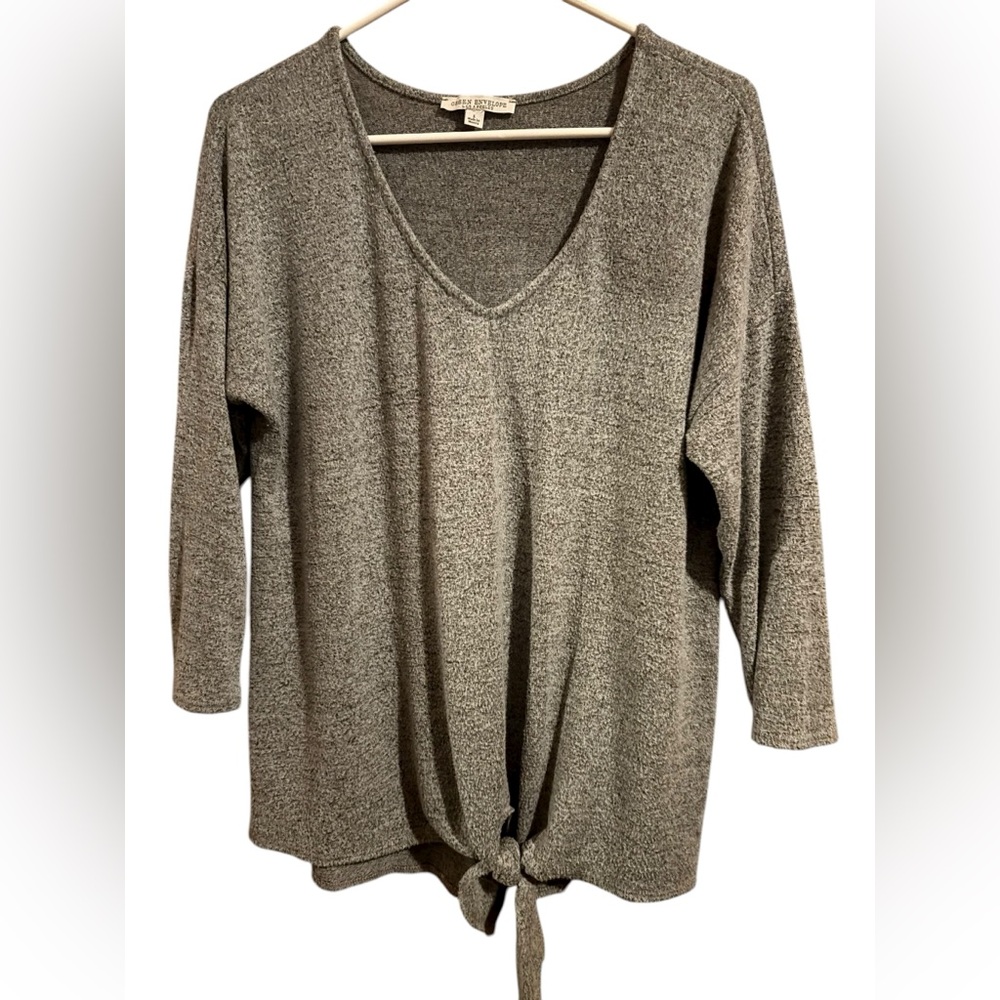 Green Envelope light blue Knit Top women’s L